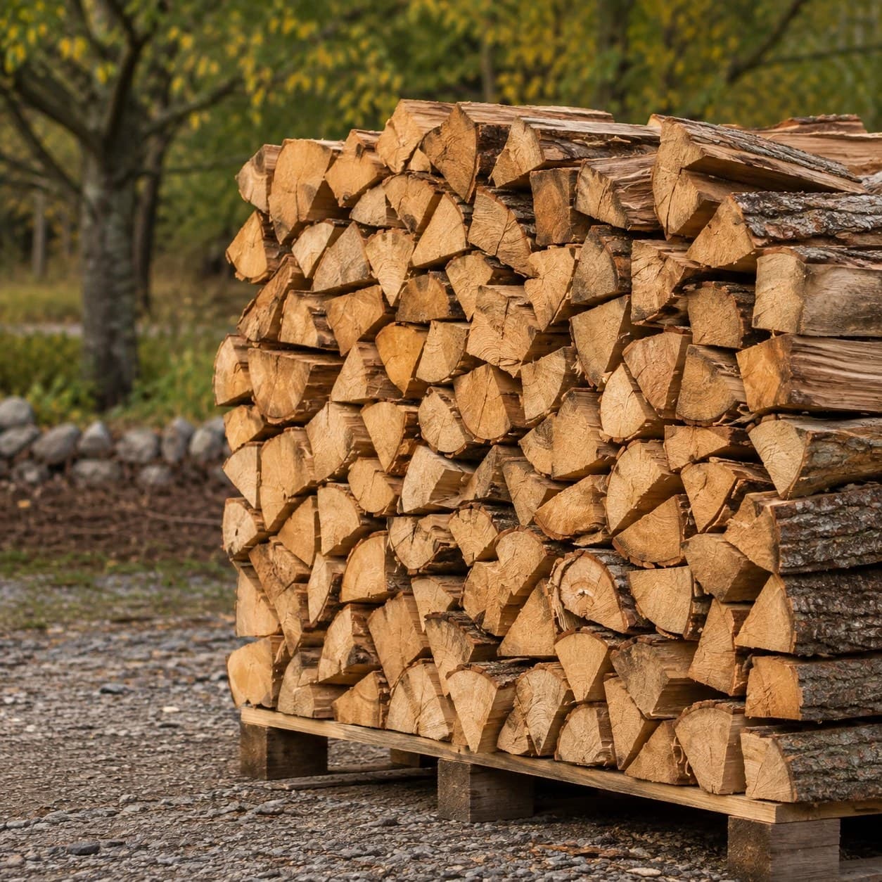 Feu de bois dans une cheminée